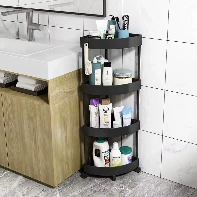 4-Tier Corner Multi-Use Storage Rack - Black
