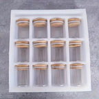 Glass Containers With Bamboo Lids 12 pieces