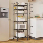 Multi-Functional Kitchen Storage Rack - Black