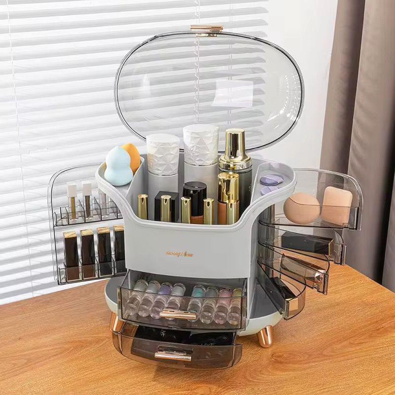 Cosmetic Organizer Storage Box & Brush holder