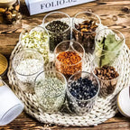 Glass Containers With Bamboo Lids 12 pieces