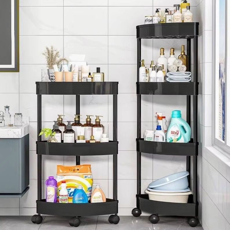 4-Tier Corner Multi-Use Storage Rack - Black