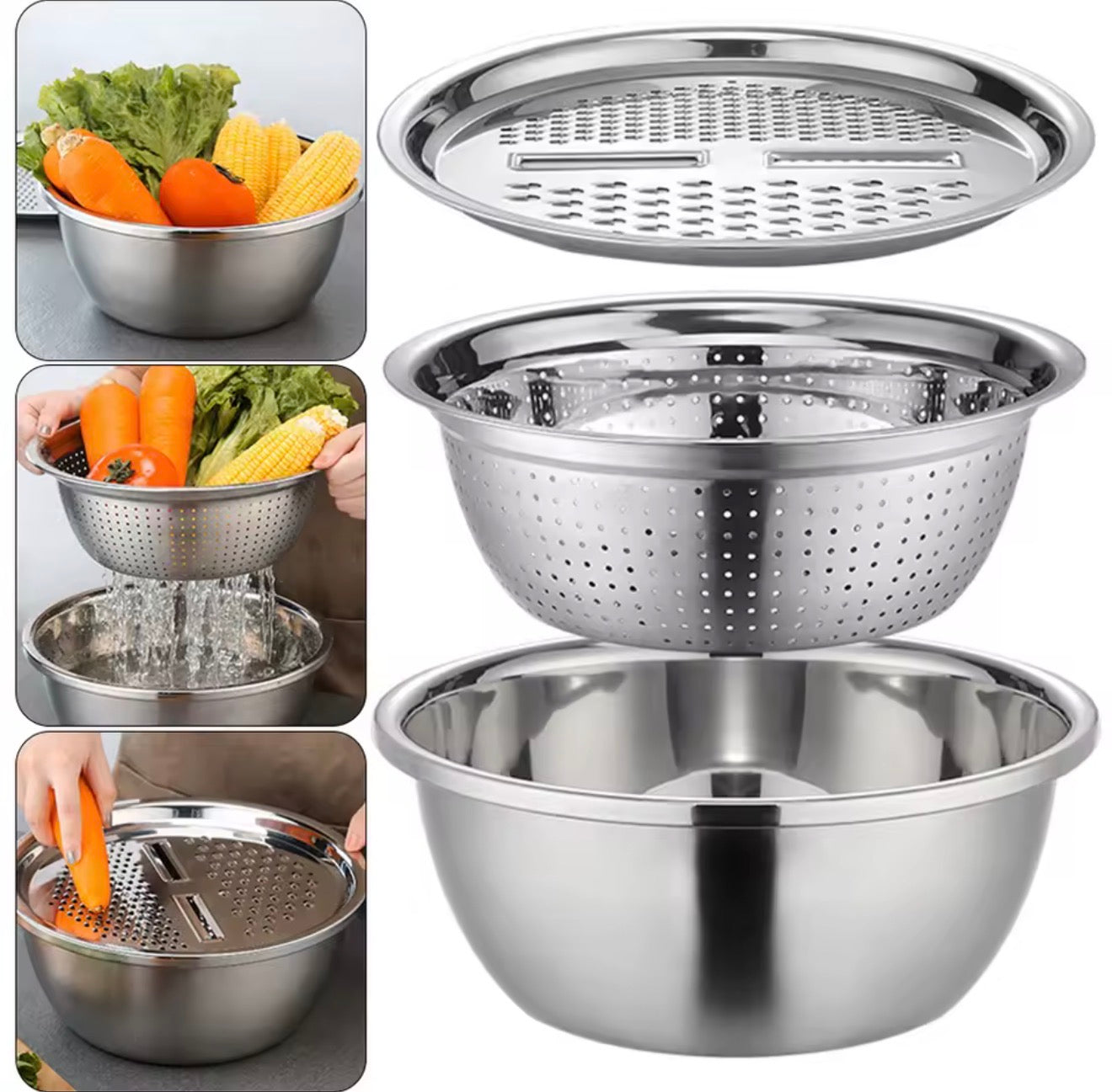 3-Piece Shredder Basin Set