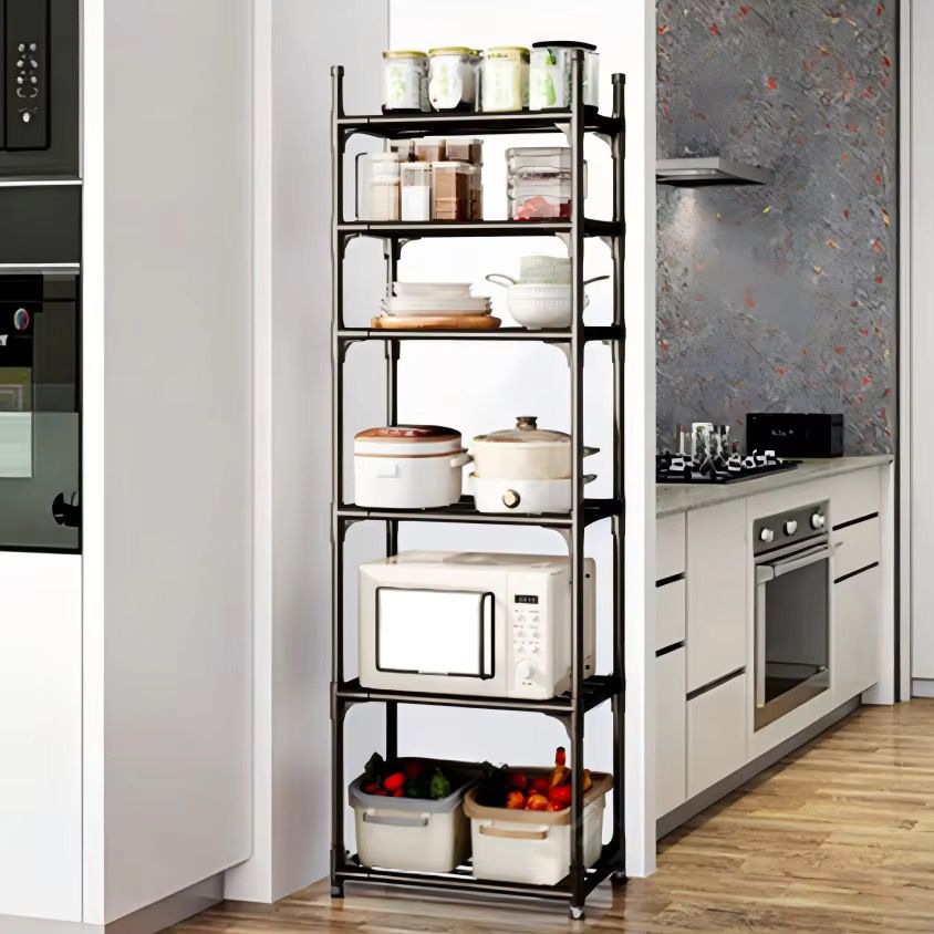 Multi-Functional Kitchen Storage Rack - Black