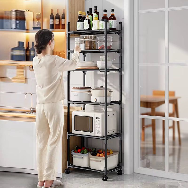 Multi-Functional Kitchen Storage Rack - Black