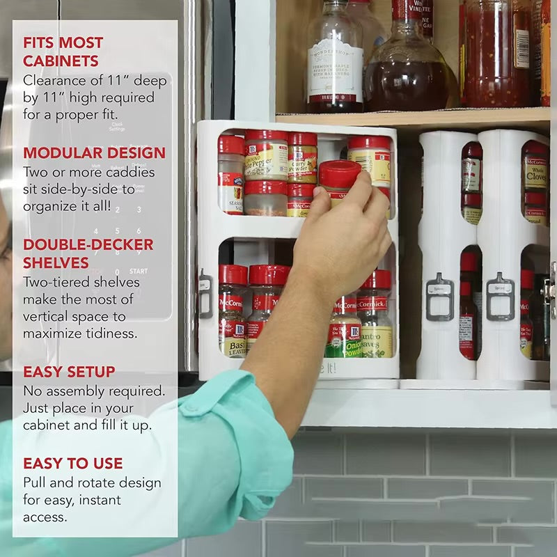 Sliding Spice Rack Organizer