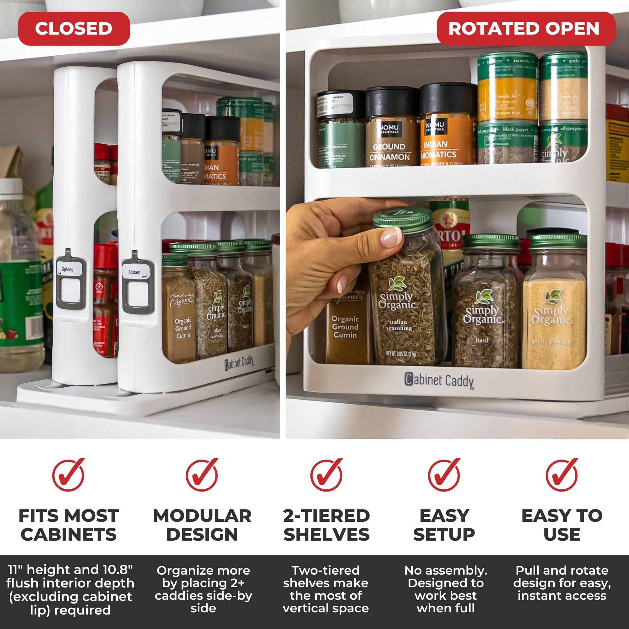 Sliding Spice Rack Organizer