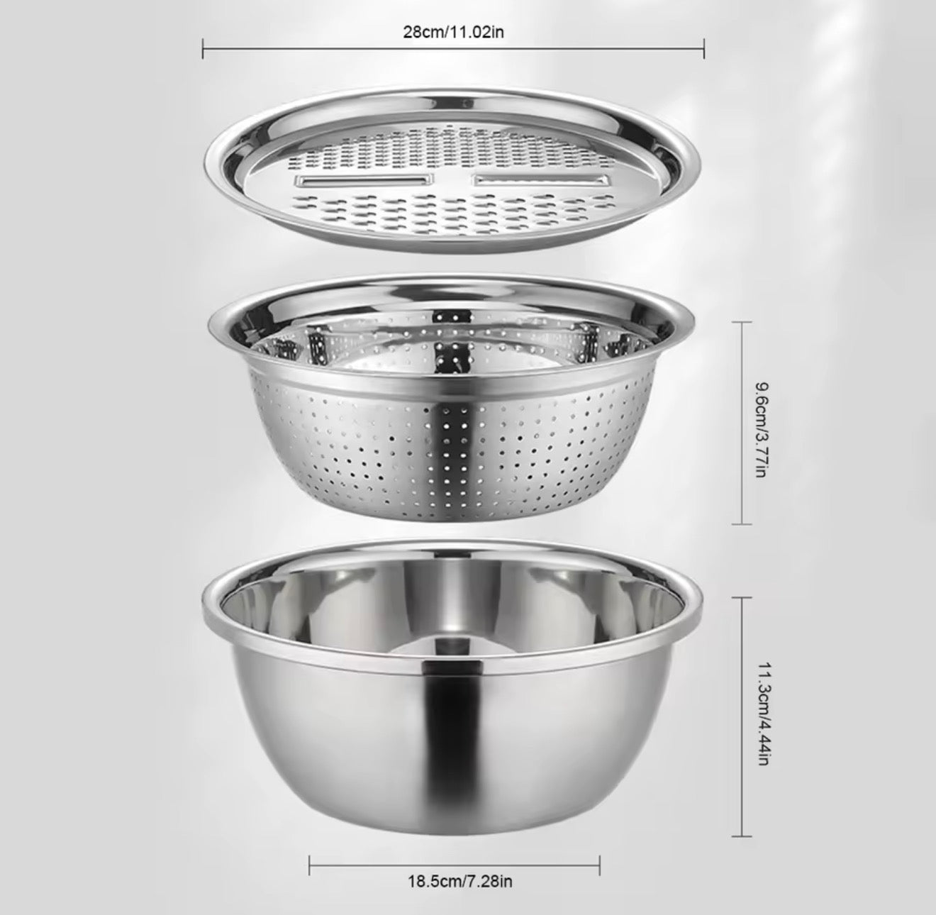 3-Piece Shredder Basin Set