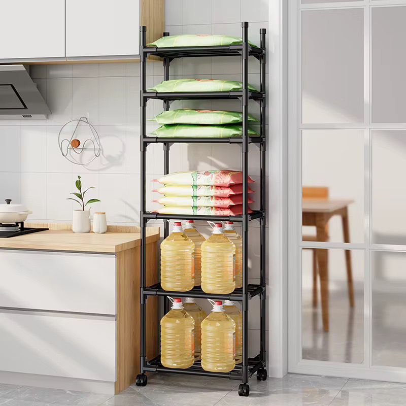 Multi-Functional Kitchen Storage Rack - Black