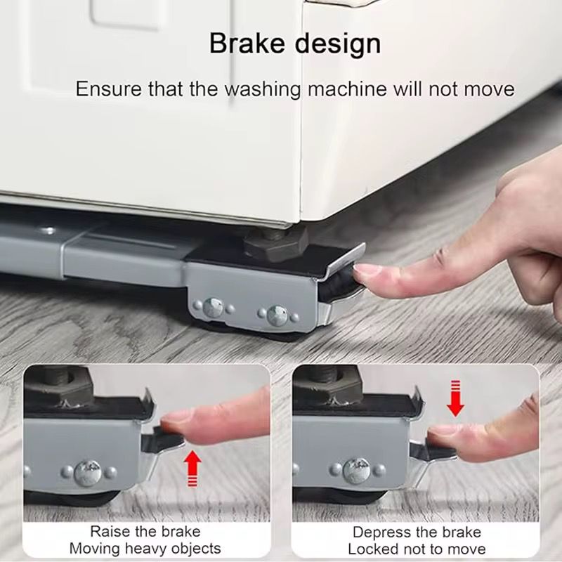 Stainless Steel Mini Wheel Removable Refrigerator Bracket