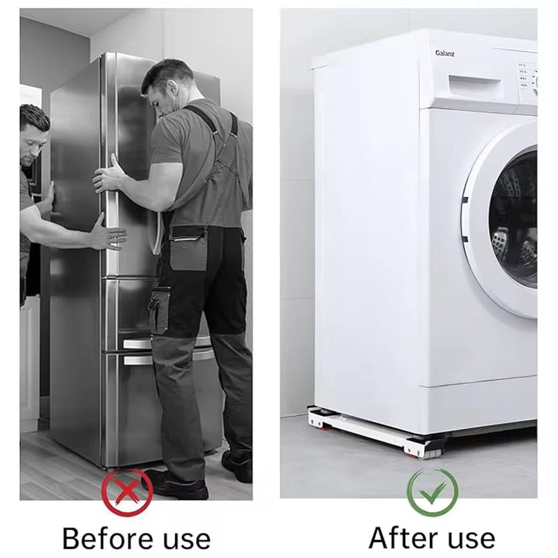 Stainless Steel Mini Wheel Removable Refrigerator Bracket