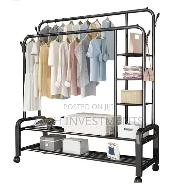 Double Pole Garment Rack