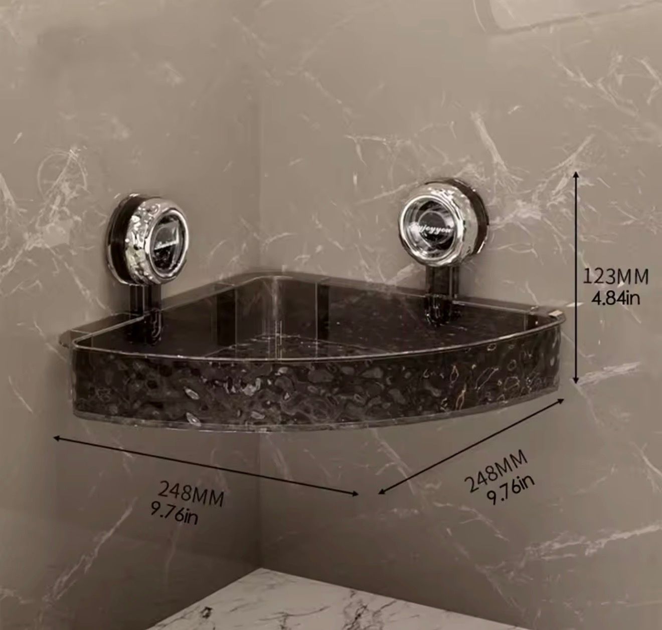 Organizing Patterned Corner Shelf
