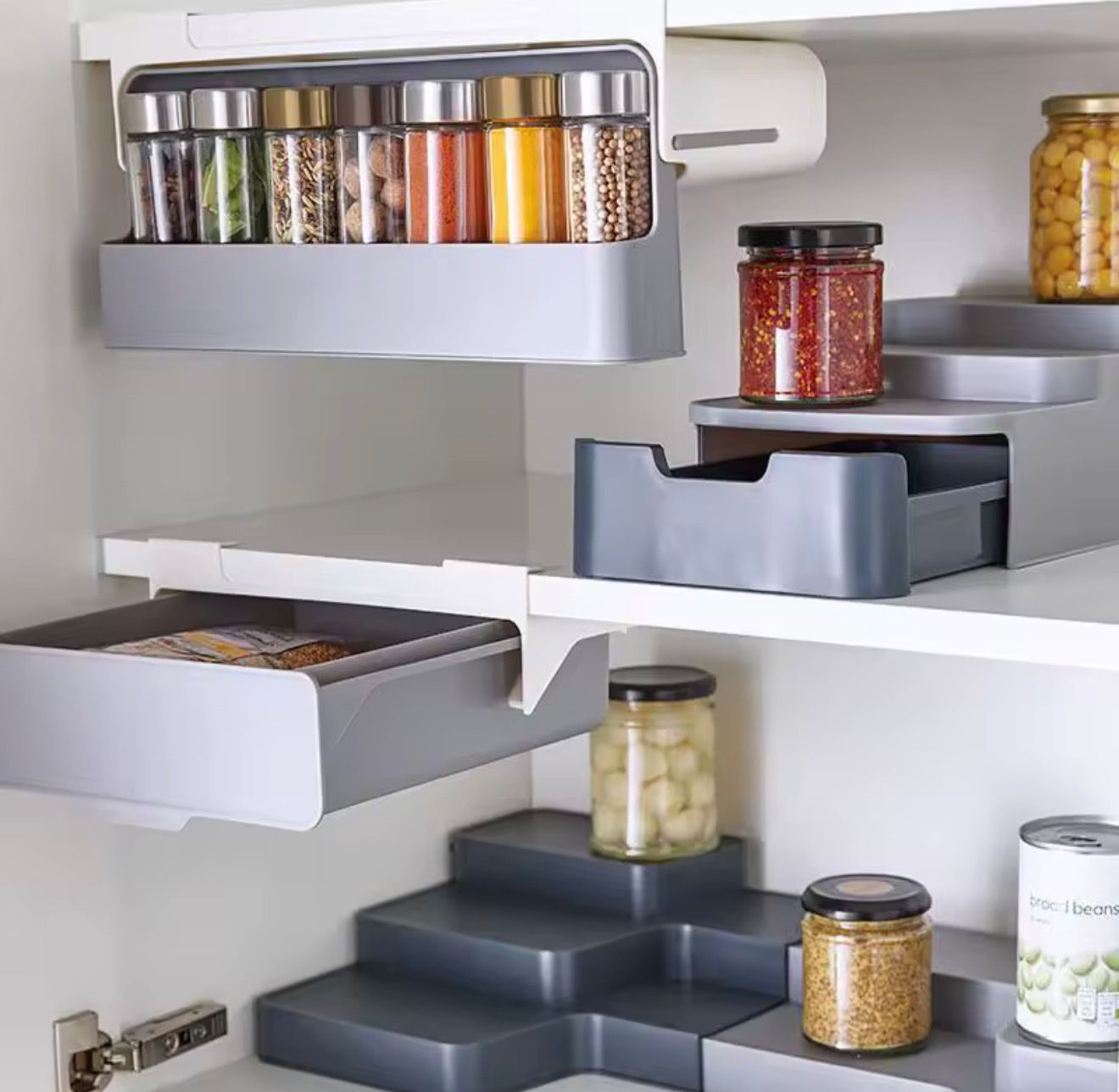 kitchen Under-Shelf Spice Organizer