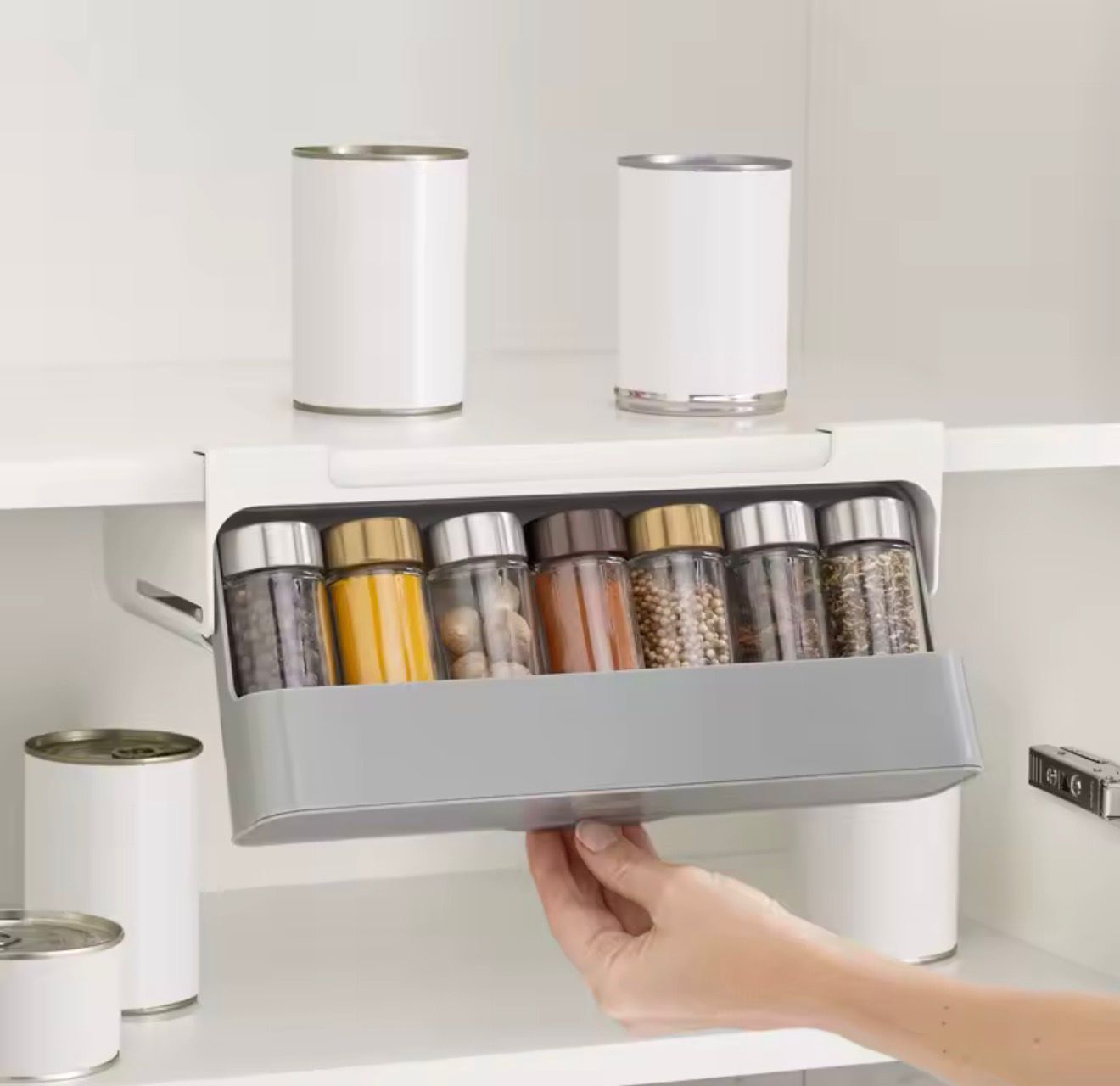 kitchen Under-Shelf Spice Organizer