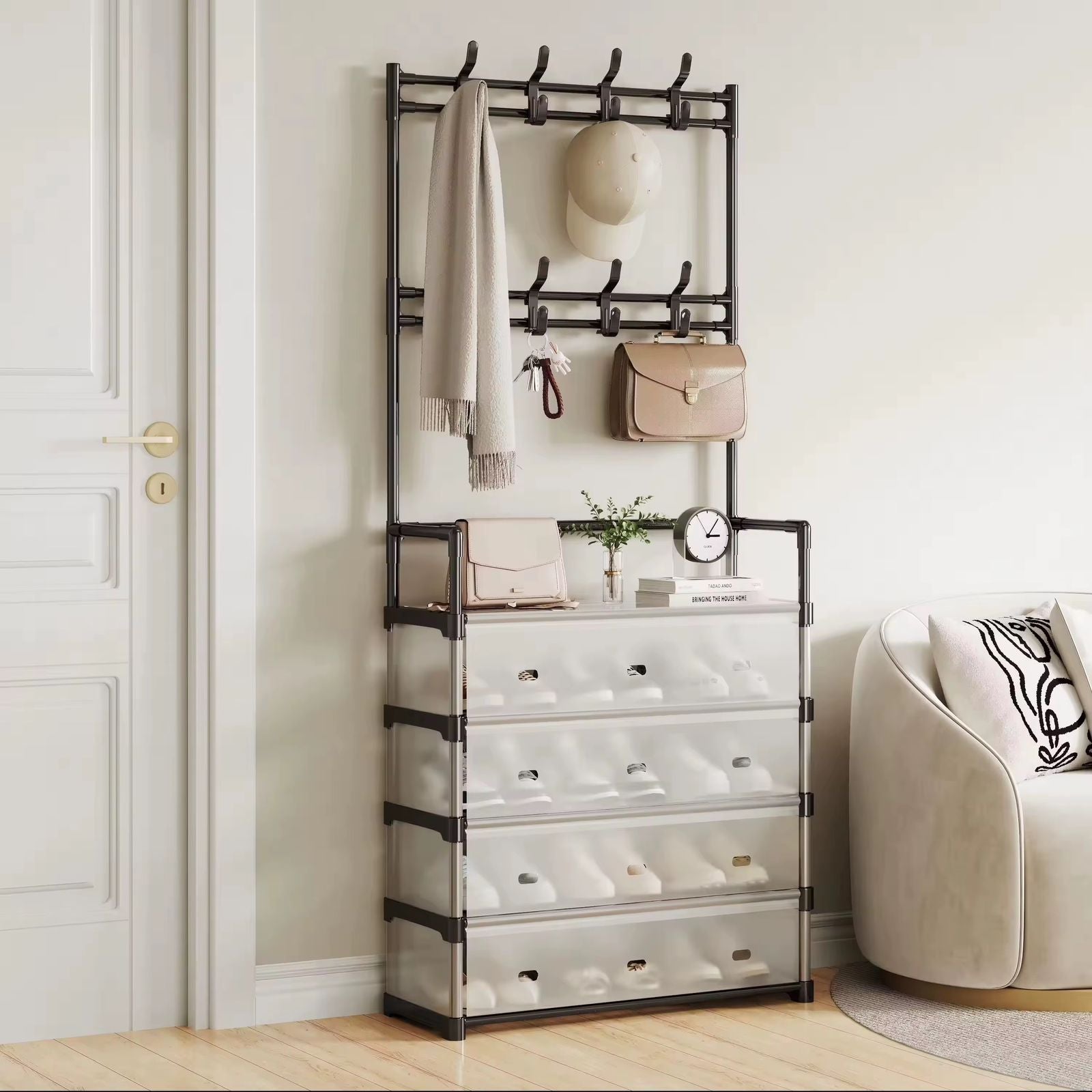 5-Tier Coat and Shoe Rack