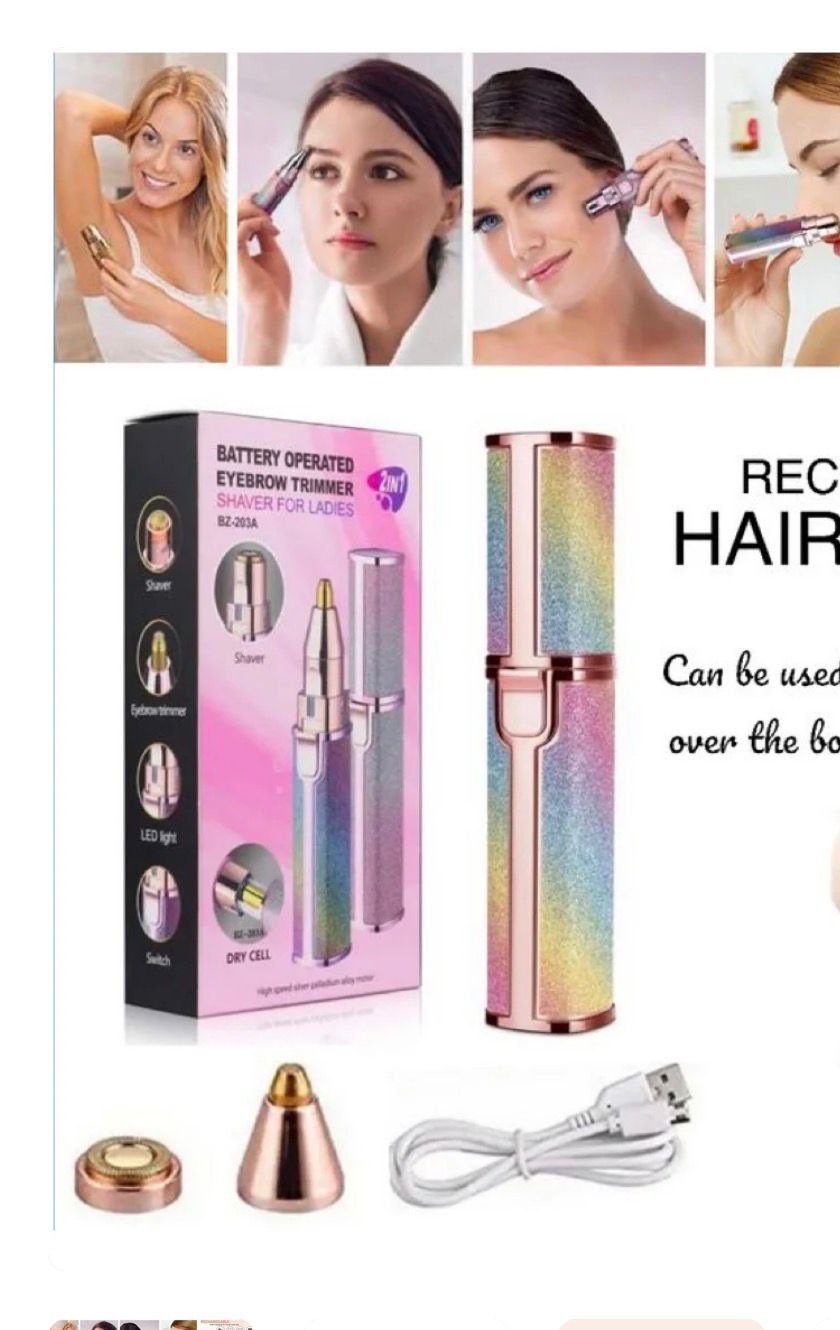 2-in-1 Electric Eyebrow Trimmer and Facial Hair Remover