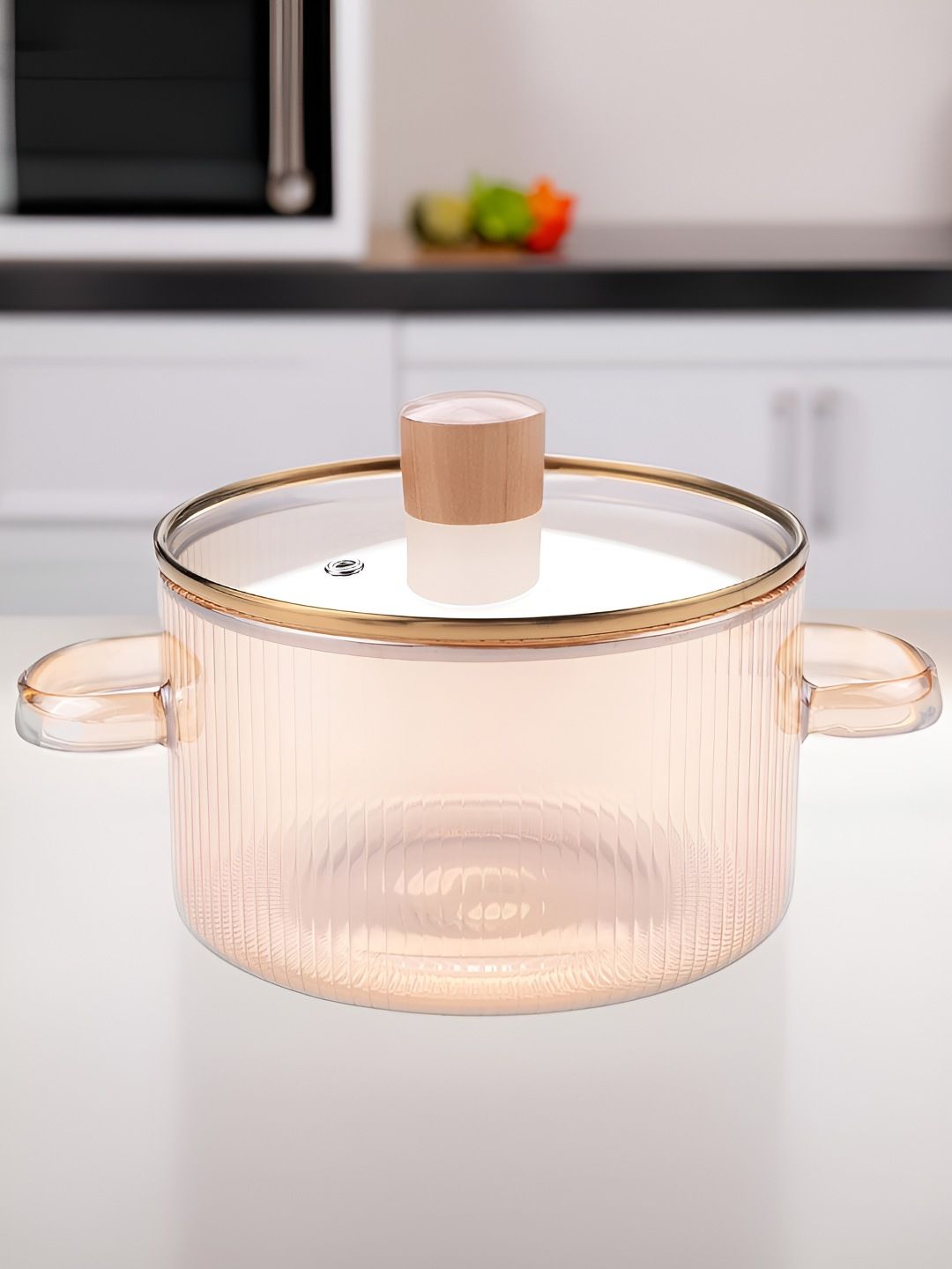 Ripped Transparent Glass Pot (1.5L)