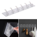 Self-Adhesive 6-Hook Wall Hanger ( 3 Pcs)