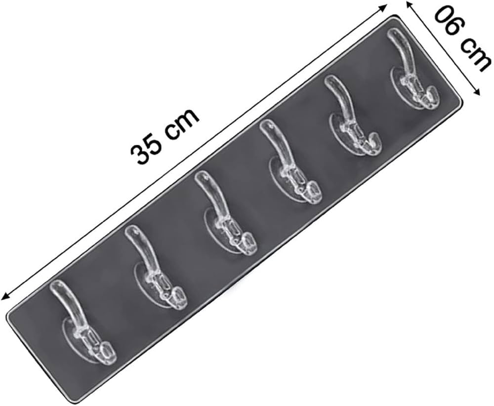 Self-Adhesive 6-Hook Wall Hanger ( 3 Pcs)