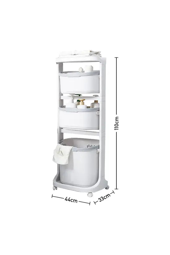 Rolling Laundry Organizer 3-Tiers