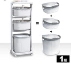 Rolling Laundry Organizer 3-Tiers