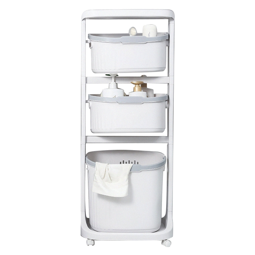 Rolling Laundry Organizer 3-Tiers