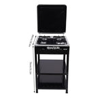 Boko 4 Burner Gas Stove with Shelves