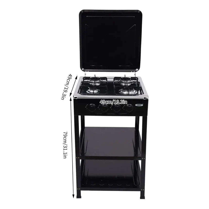 Boko 4 Burner Gas Stove with Shelves