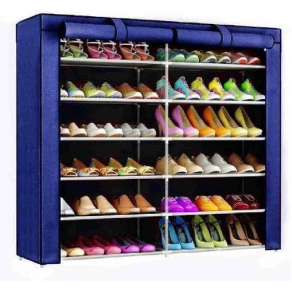 Double Row Fabric Storage Organizer Cabinet