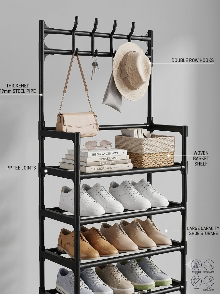 Shoe & Coat Organizer Rack