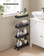 Multifunctional Plastic storage rack 4 Tiers