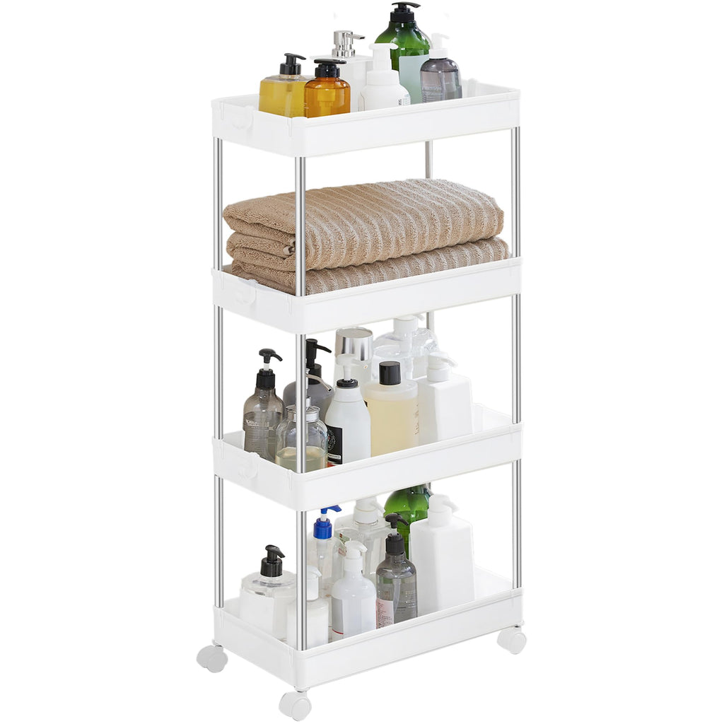 Multifunctional Plastic storage rack 4 Tiers