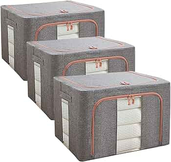 Zippered Clothes Storage Boxes Large (100L)