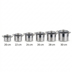 12-piece stainless steel "Super High Pot Suit" cookware set