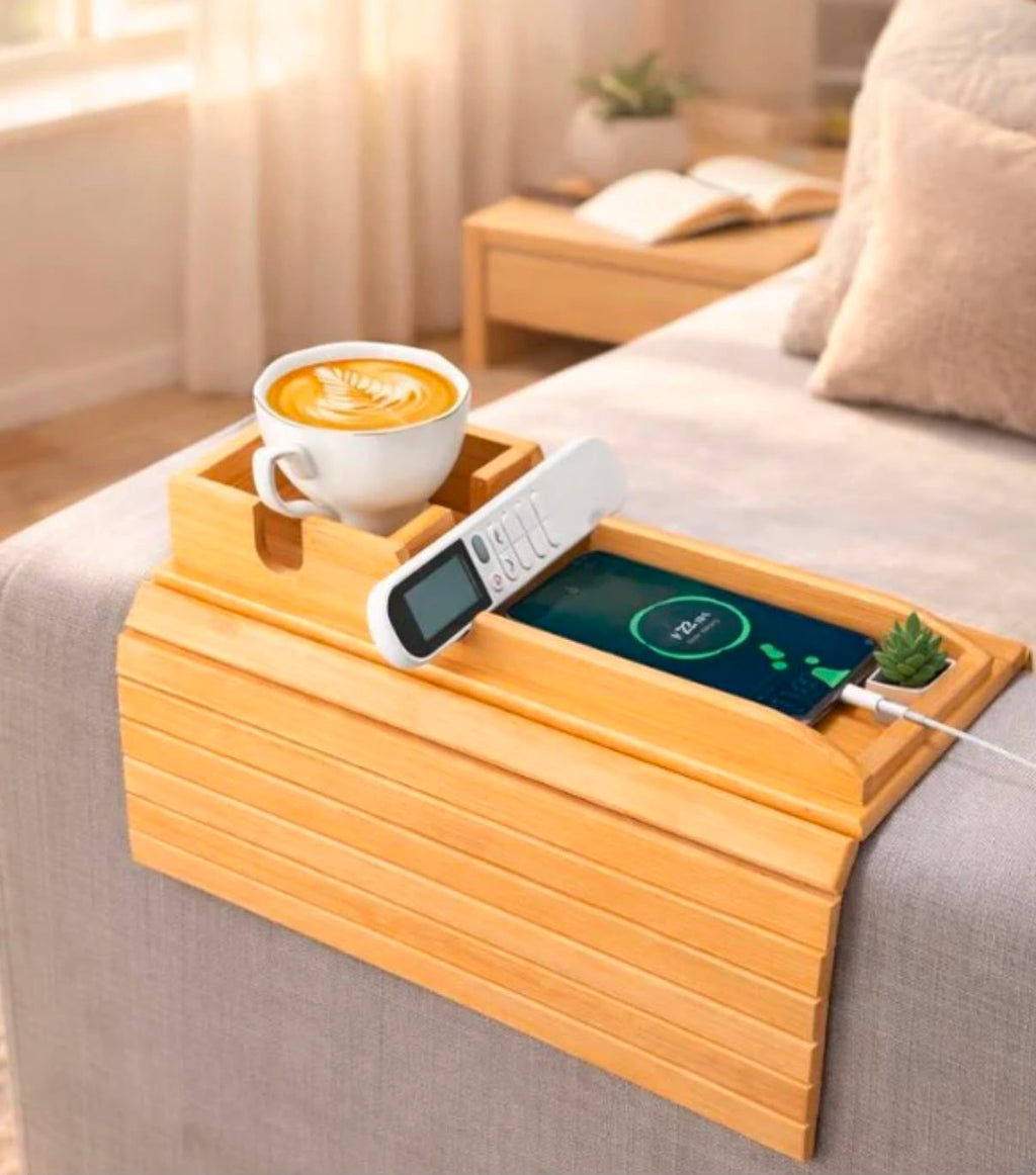 Bamboo Couch Arm Tray
