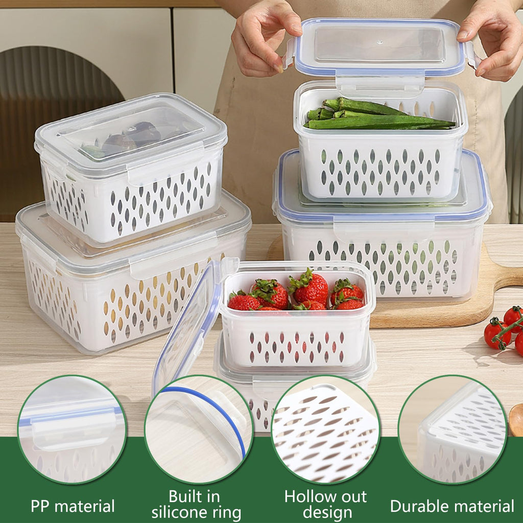 3-Piece Set Of Refrigerator Storage Containers