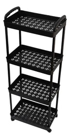 4-Tier Plastic Rolling Utility Cart