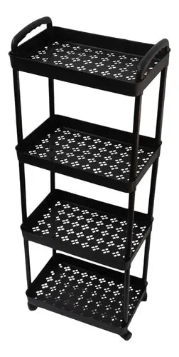 4-Tier Plastic Rolling Utility Cart