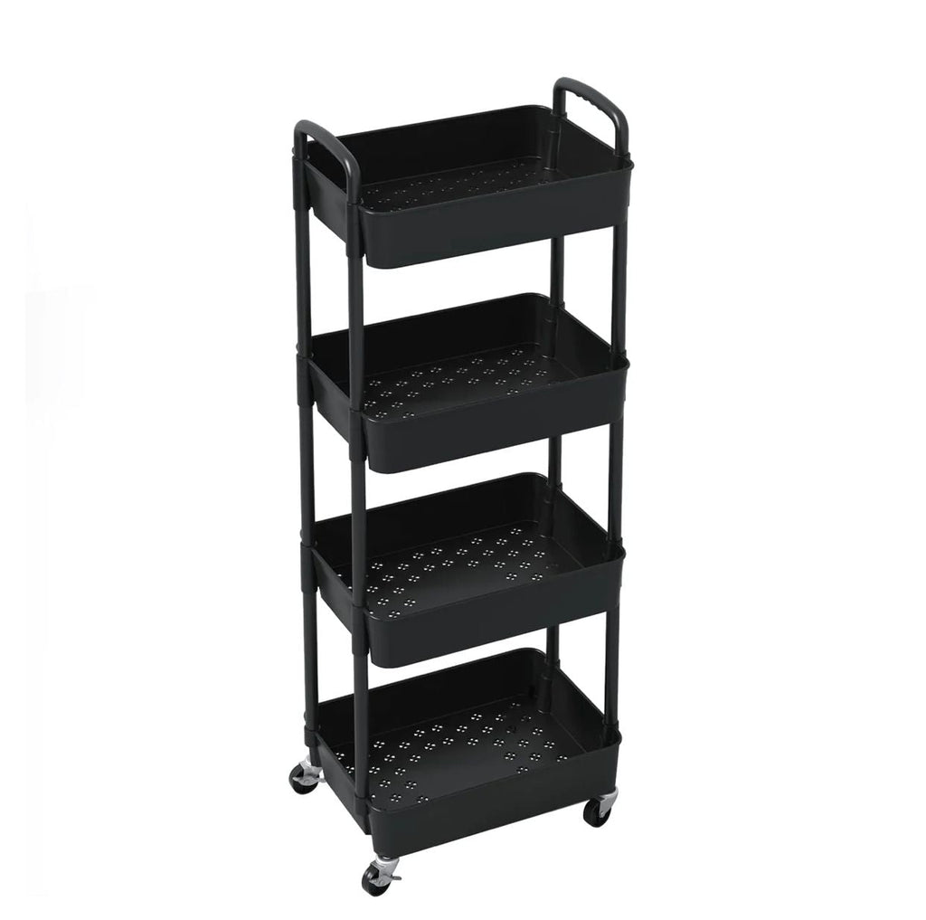 4-Tier Plastic Rolling Utility Cart