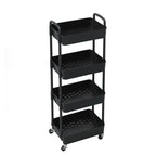 4-Tier Plastic Rolling Utility Cart