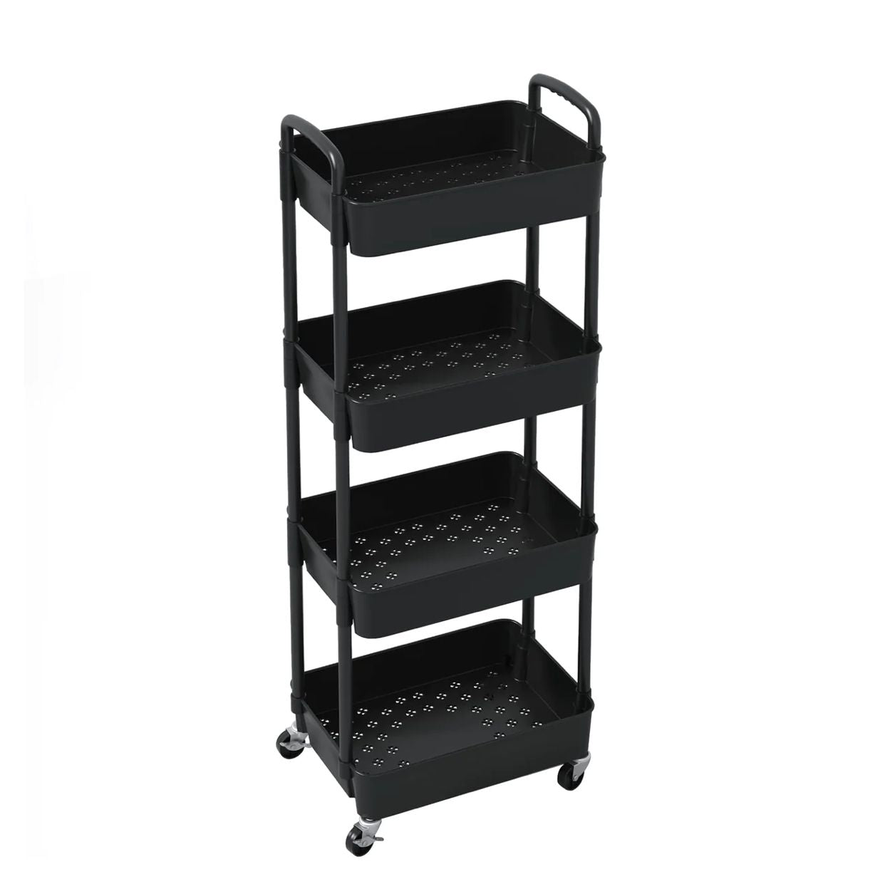 4-Tier Plastic Rolling Utility Cart
