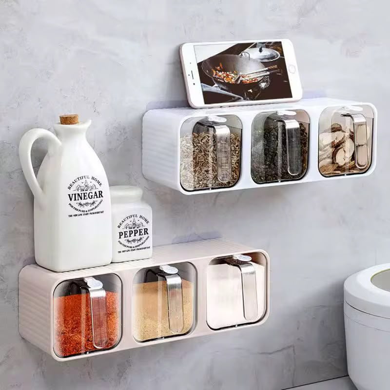 Wall-Mounted Seasoning Box Spice Jar