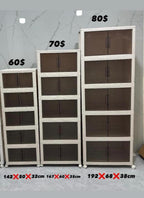 Foldable plastic storage cabinets