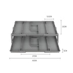 Expandable & Foldable Vanity Organizer Tray 3-Tier