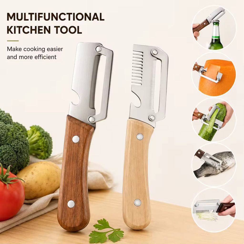 2 Pieces Multifunctional 3-in-1 Vegetable Peeler