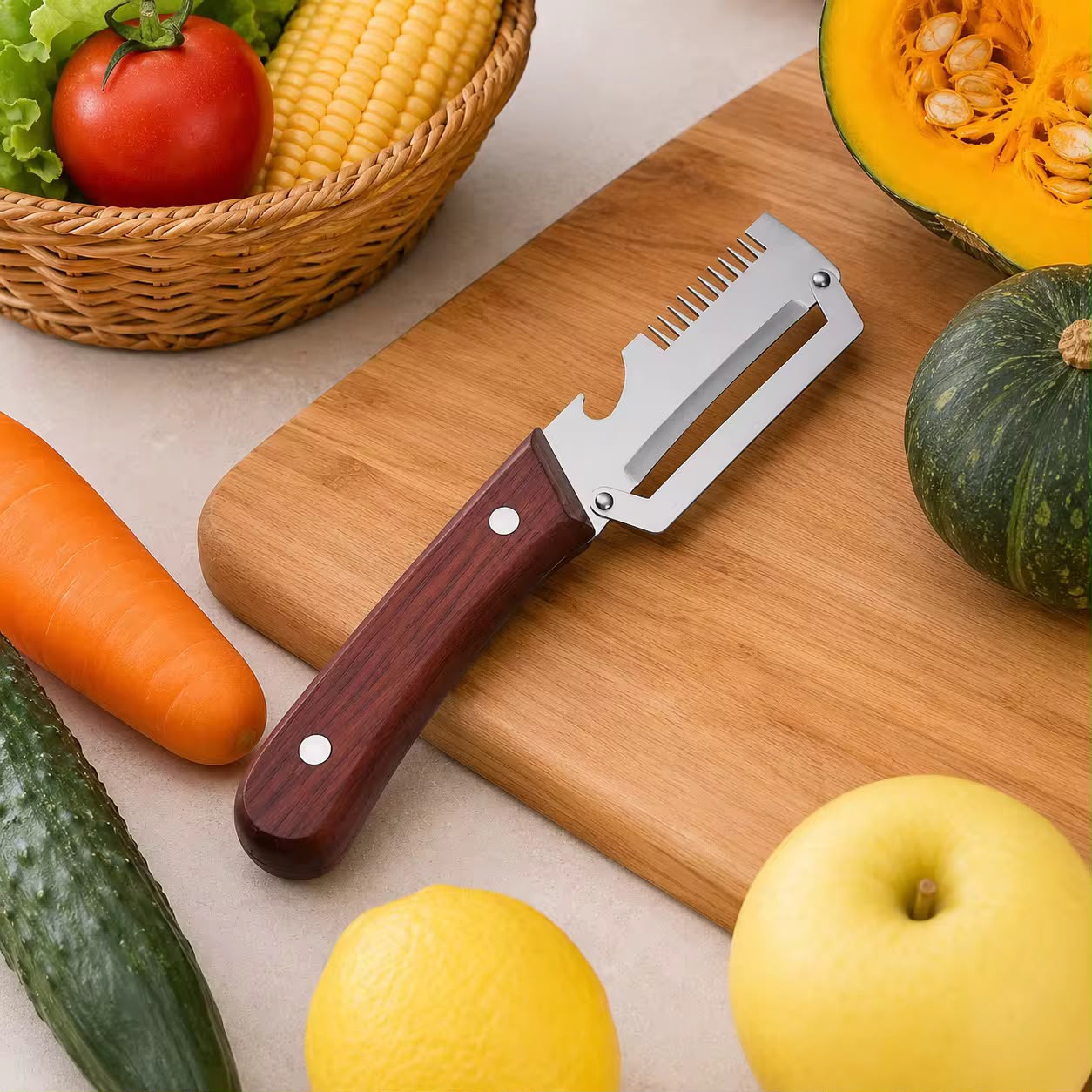 2 Pieces Multifunctional 3-in-1 Vegetable Peeler