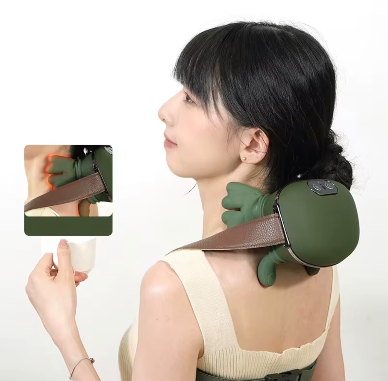 Simulated Human-Hand Heated Neck & Shoulder Massager