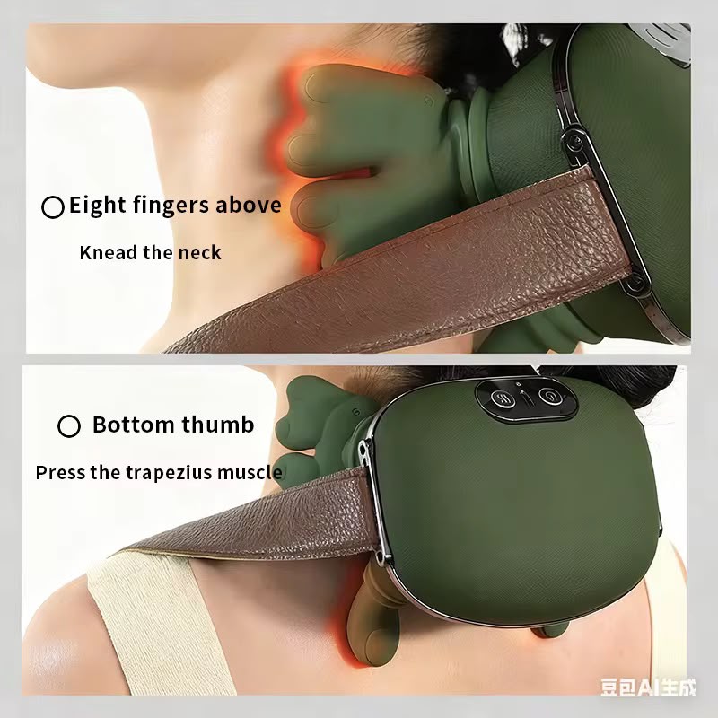 Simulated Human-Hand Heated Neck & Shoulder Massager