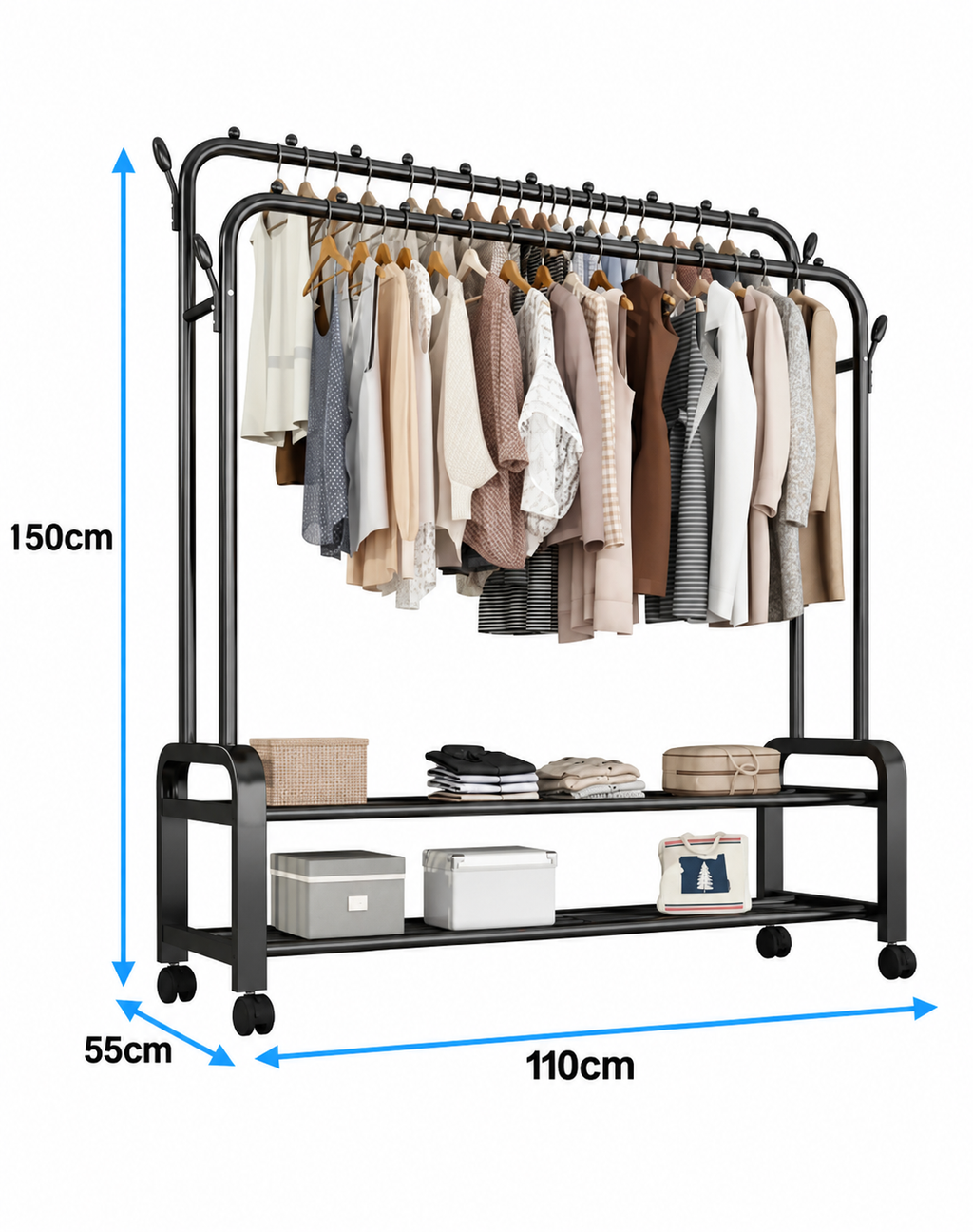 Double Pole Clothes Hanger